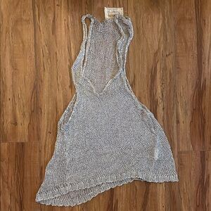 Silver Knit Sleeveless Dress